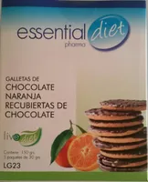Galletas de chocolate con naranja recubiertas de chocolate
