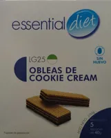 Obleas de cookie cream