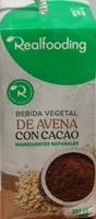 Bebida vegetal de avena y cacao