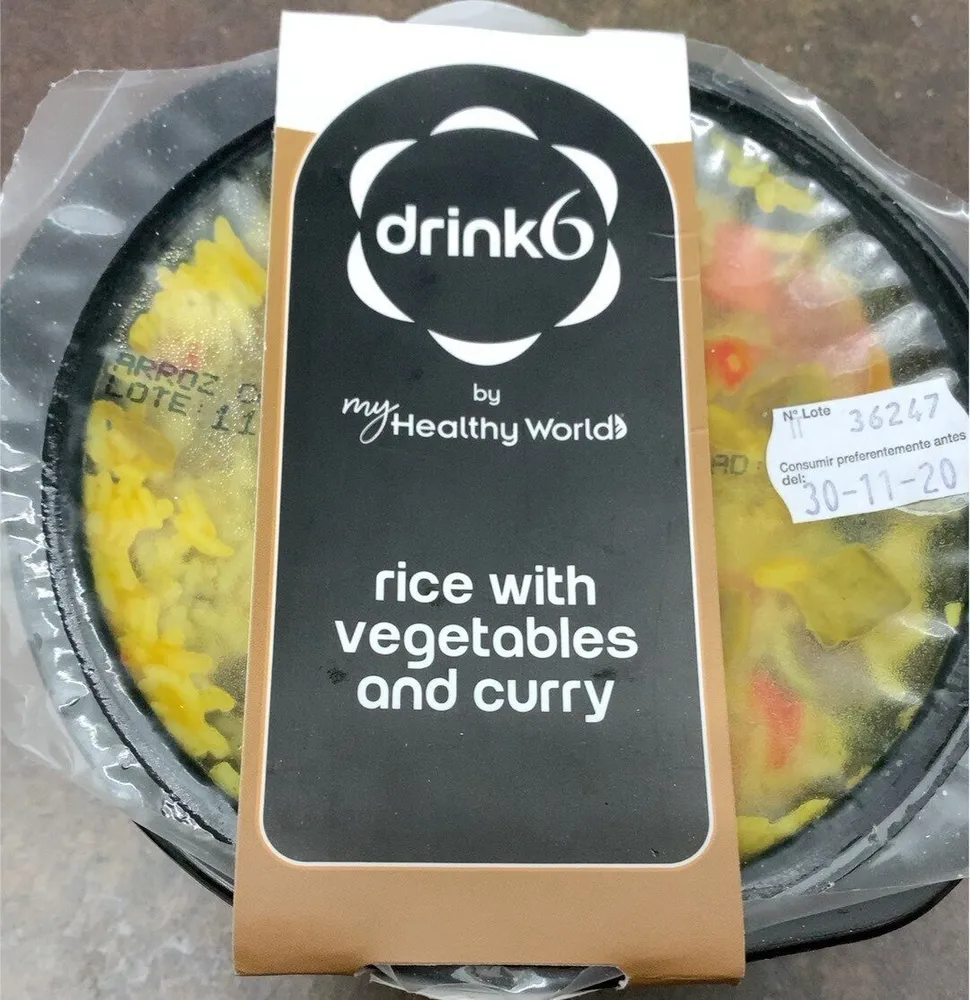 Rice with vegetables and curry