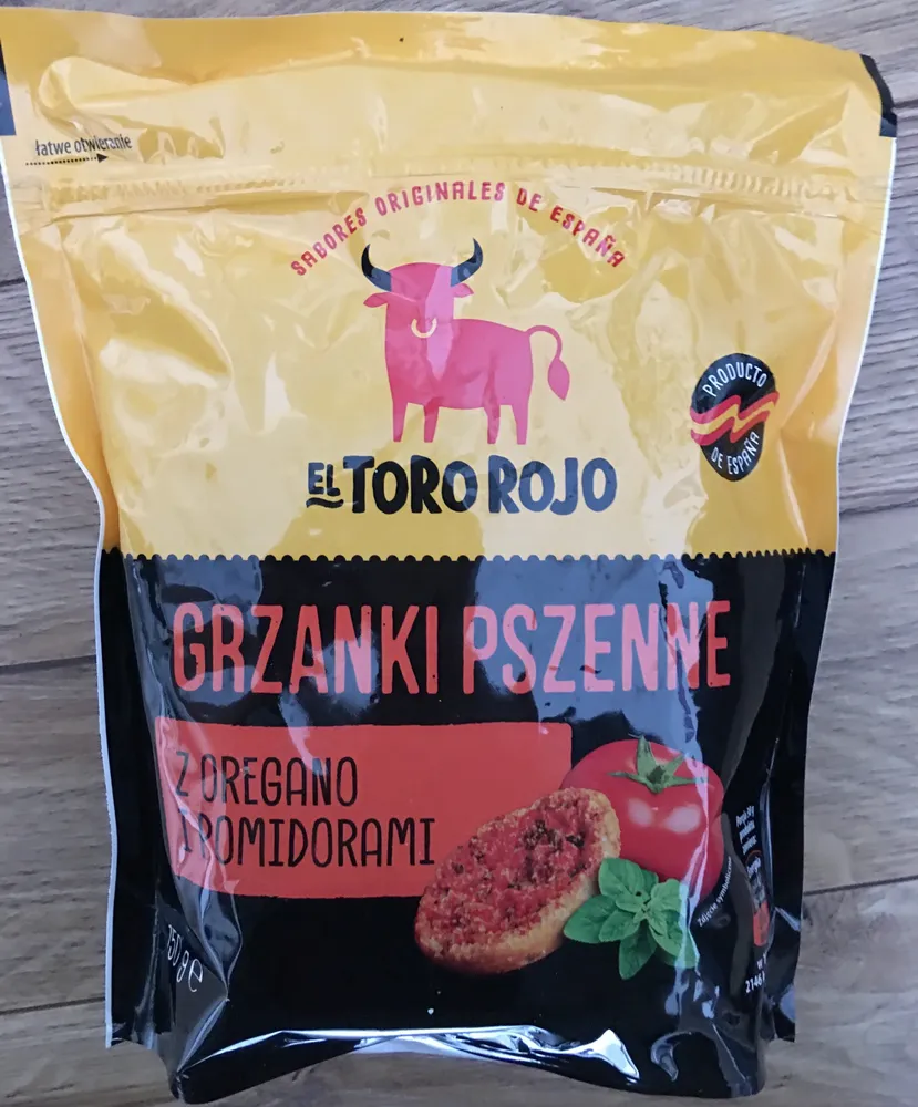 Grzanki pszenne z oregano pomidorami