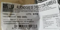 Albóndigas de choco con gambas