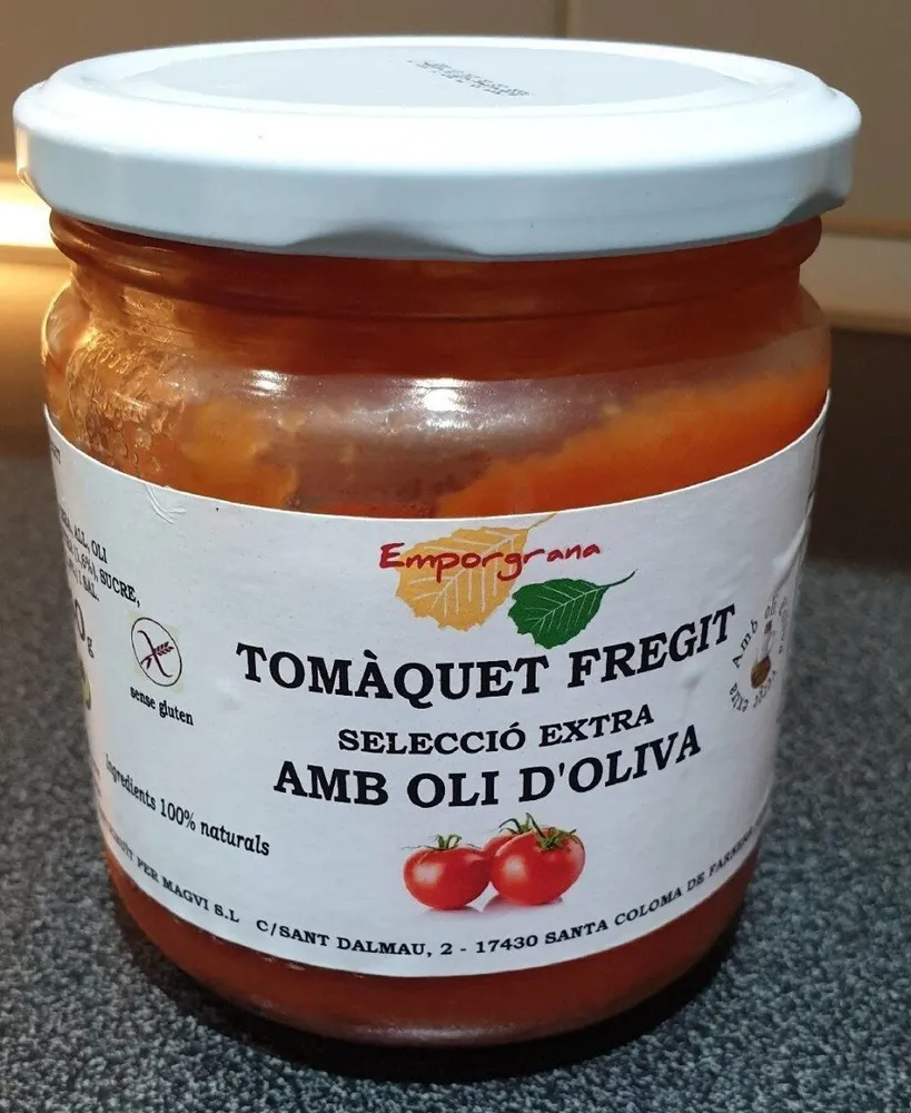 Tomàquet fregit selecció extra amb oli d'oliva
