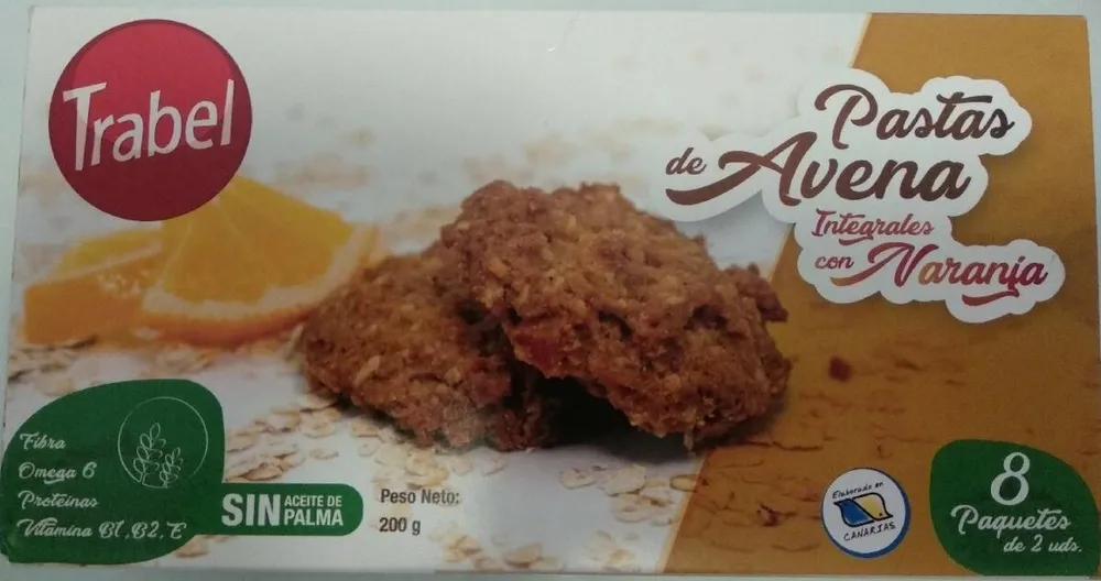 Pastas de Avena Integrales con Naranja