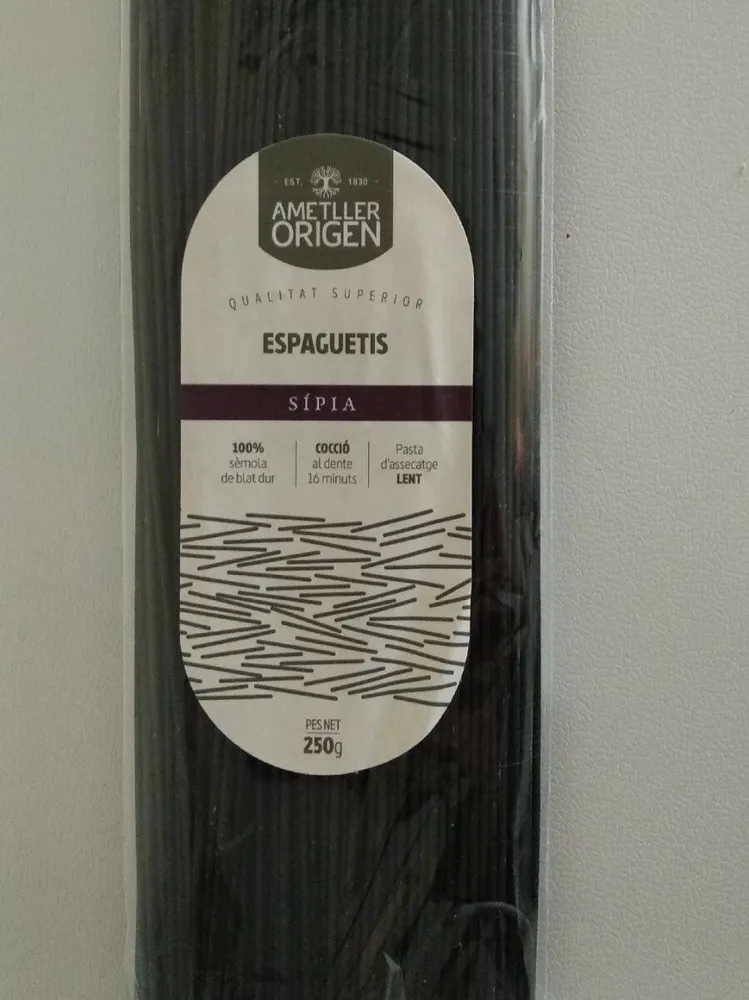 Espaguetis sepia