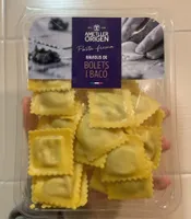 Raviolis de bolets i bacó