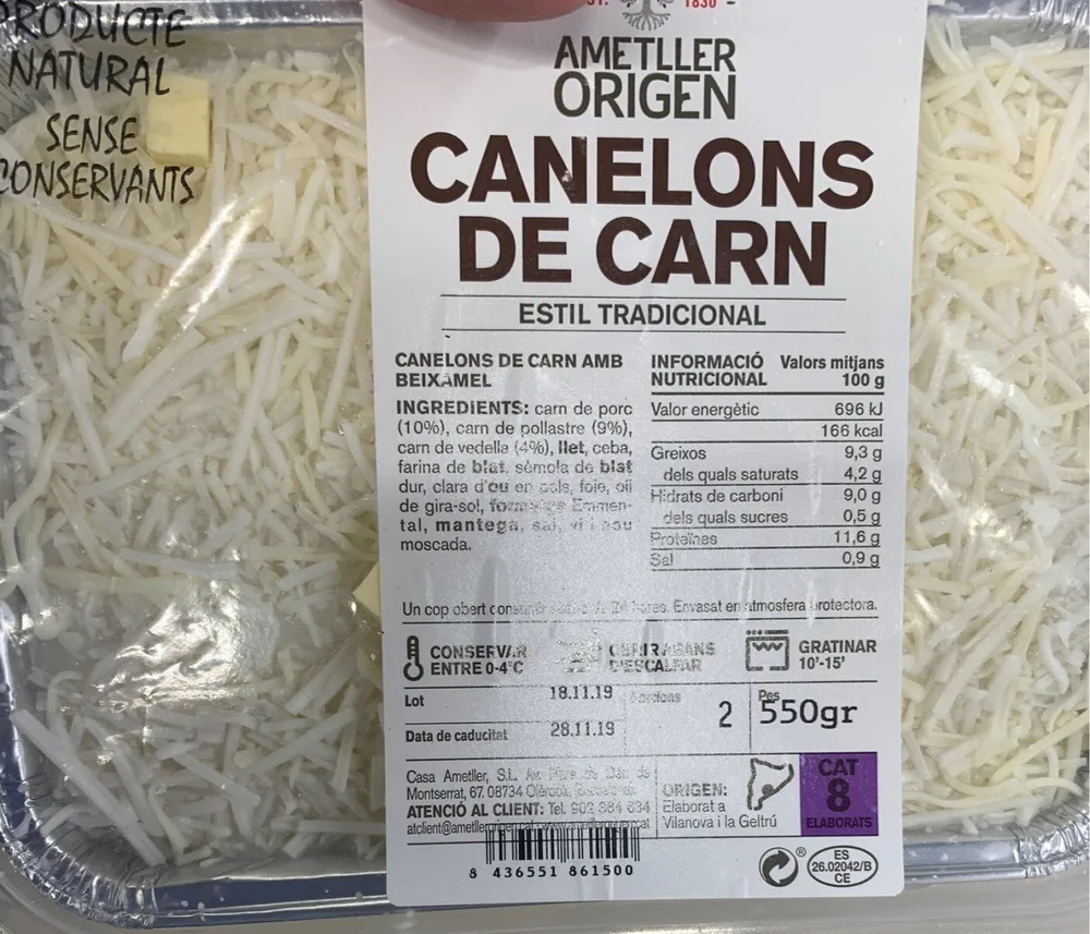 Canelons de carn