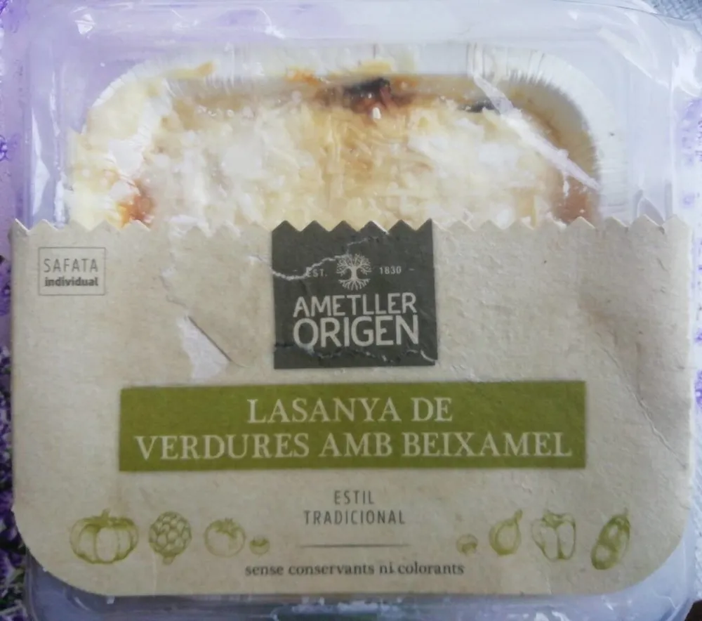 Lasanya de verdures amb beixamel