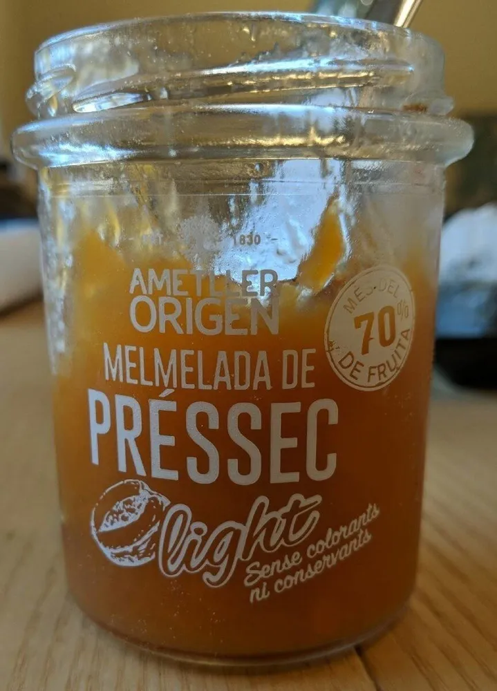 Mermelada de melocotón light