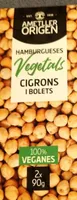 Hamburguesas vegetales cigrons i bolets