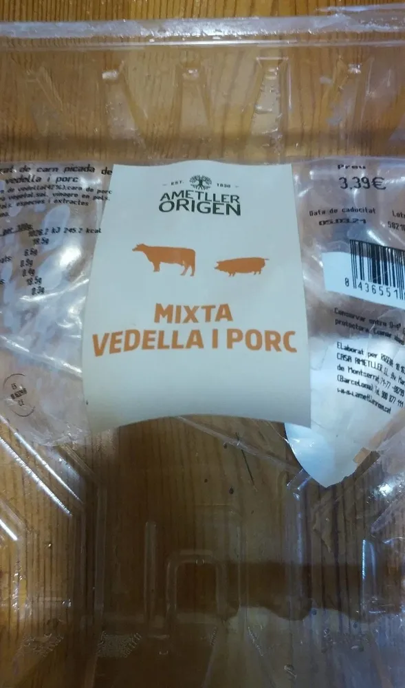 Mixta vedella i porc