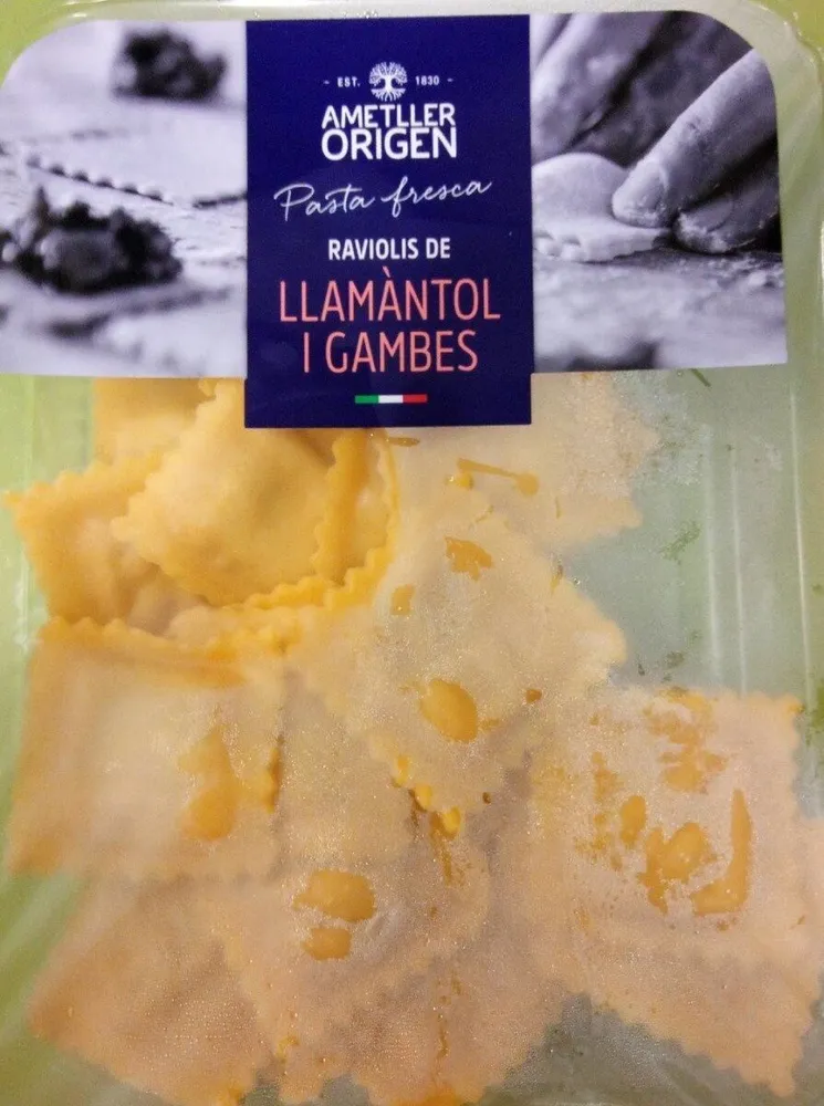 Raviolis de gambas y langosta