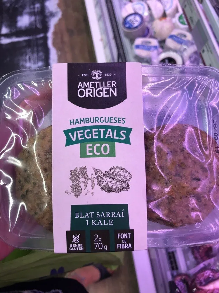 Hamburgueses vegetals eco, blat sarraí i kalé