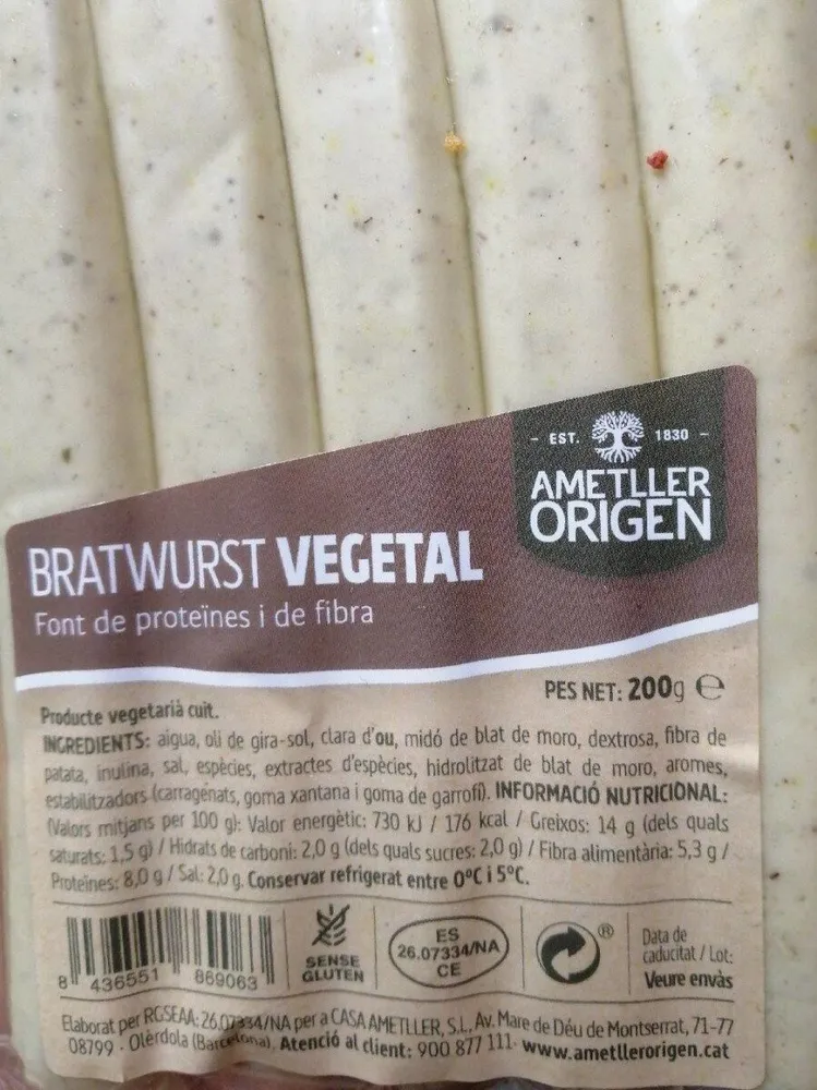 Bratwurst vegetal
