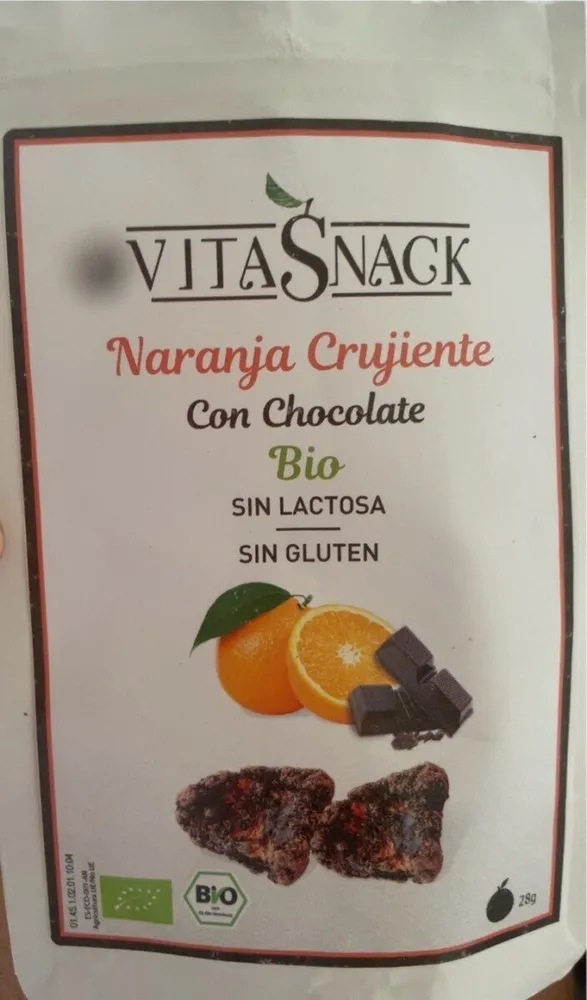 Naranja crujiente con chocolate