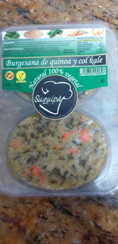 Burguesana de quinoa y col kale