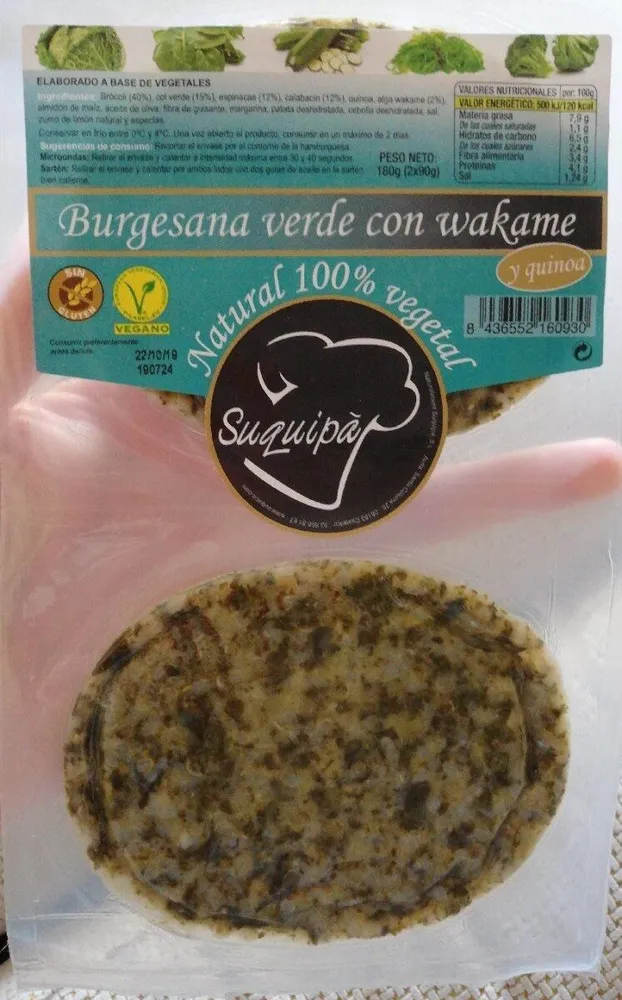 Burgesana verde con wakame