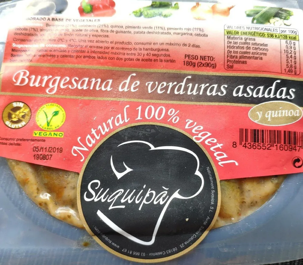 Burgesana de verduras asadas con quinoa