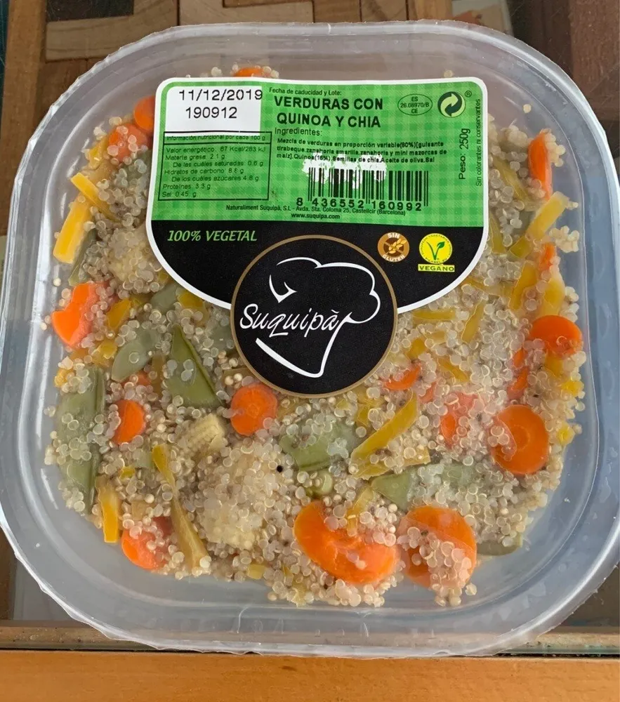 Verduras con quinoa y chia