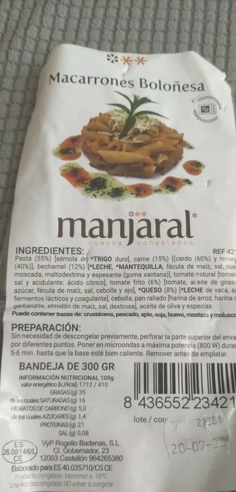 Macarrones boloñesa