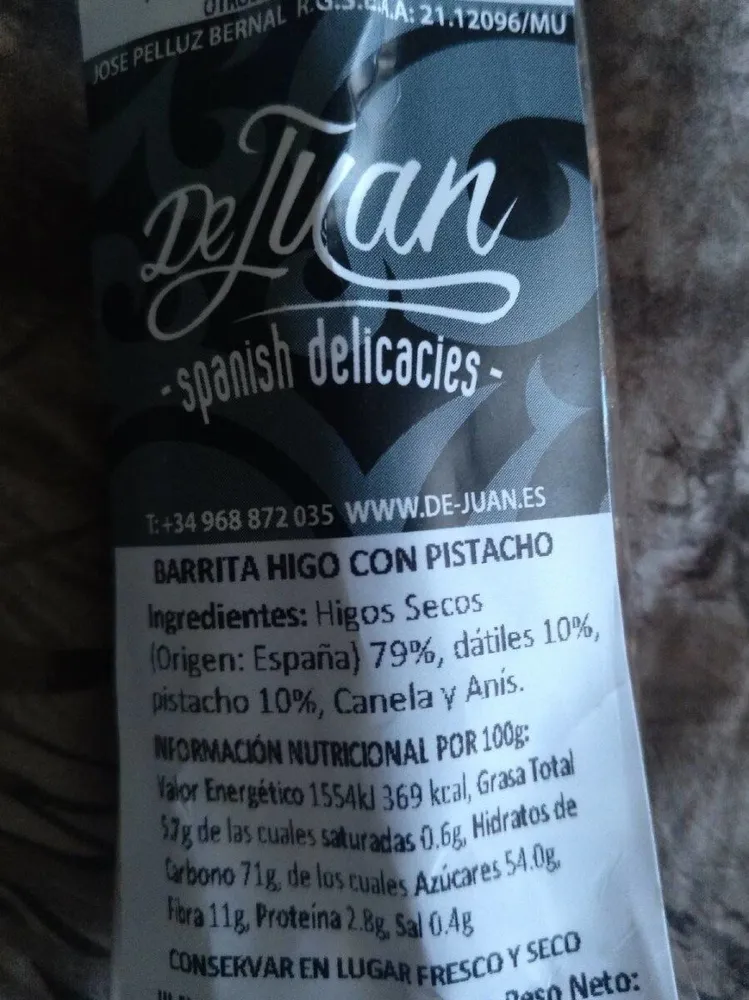 Barrita higo con pistacho