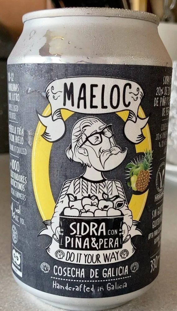 Sidra con piña y pera
