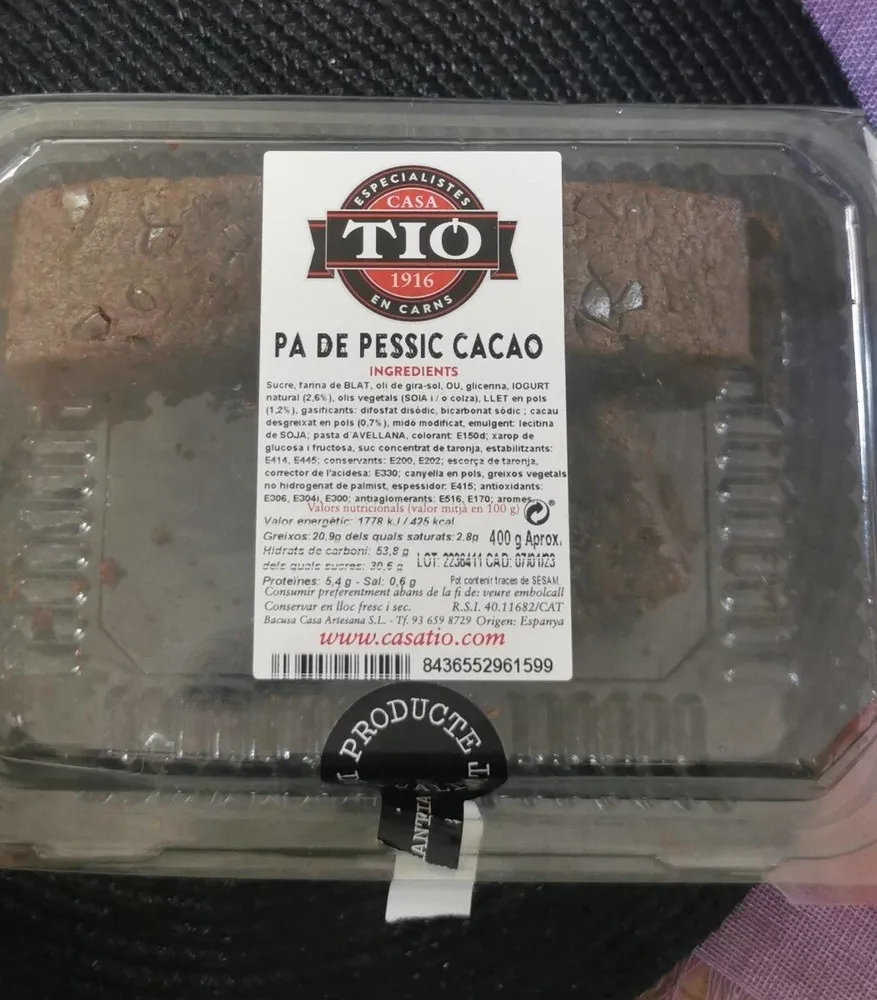 Pa de pessic cacao