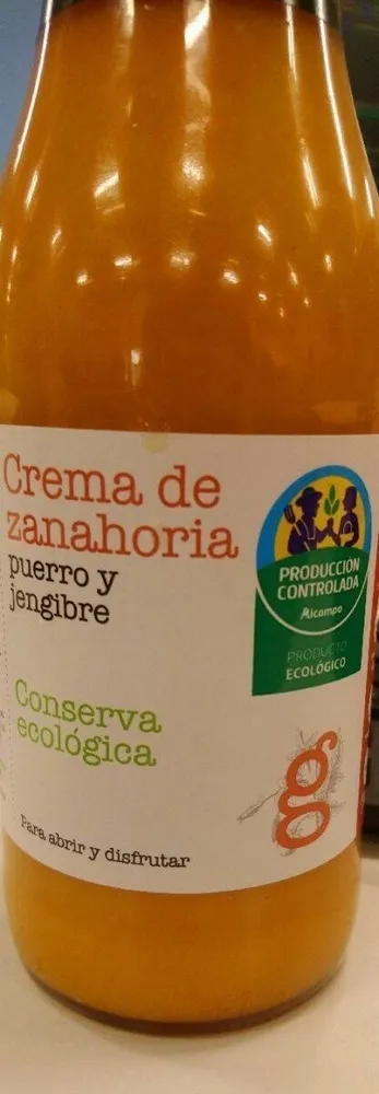 Crema de zanahoria, puerro y jengibre