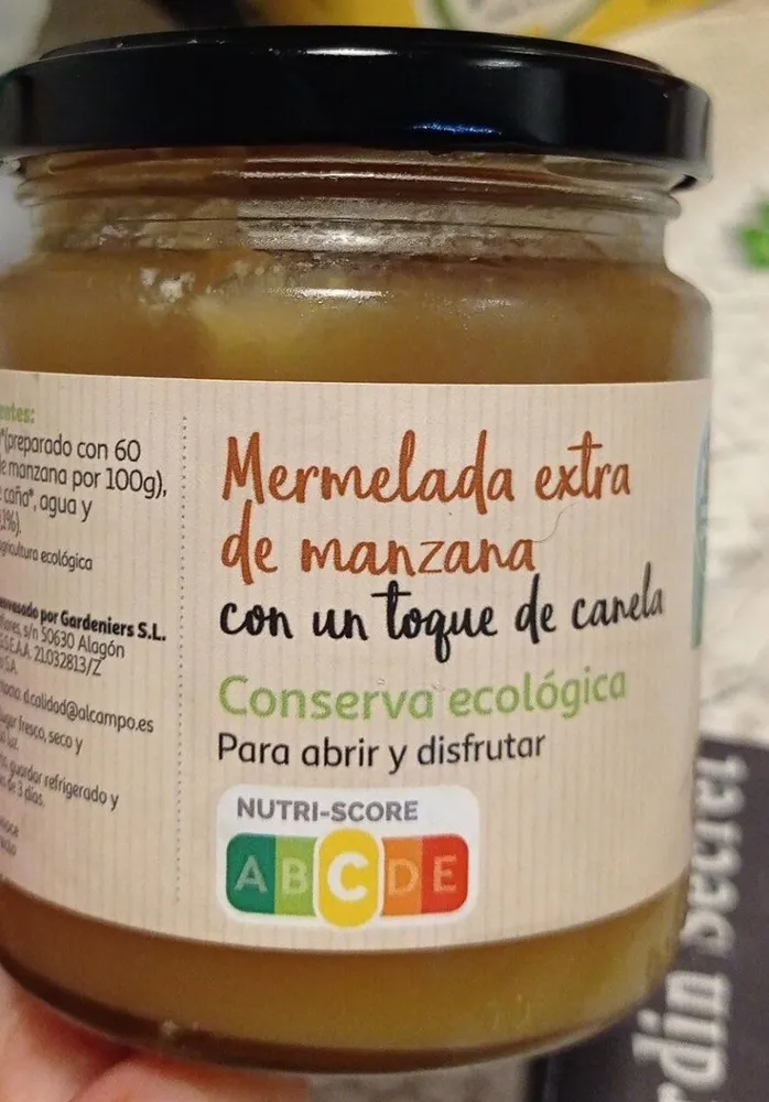 Mermelada extra de manzana con un toque de canela