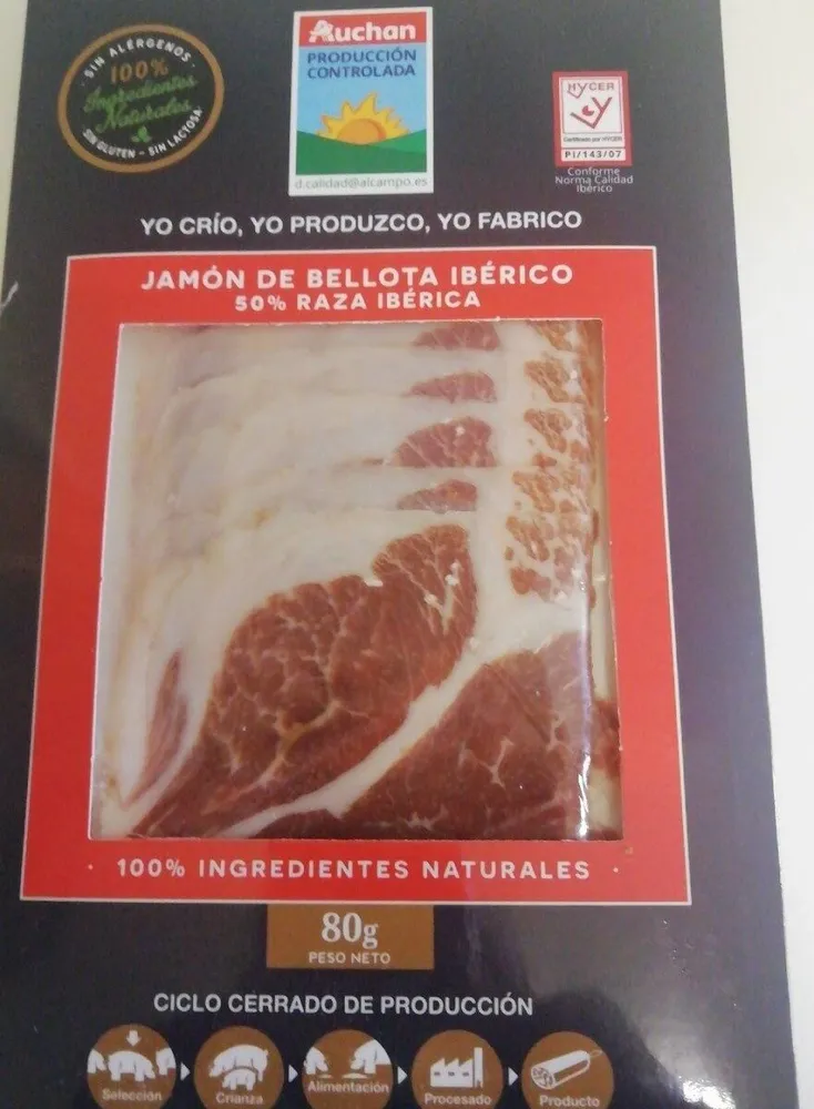 Jamón de bellota ibérico 50% raza iberica