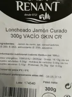 Jambon crue