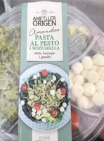 Ensalada pasta al pesto y mozzarella