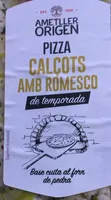 Pizza calçots amb romesco