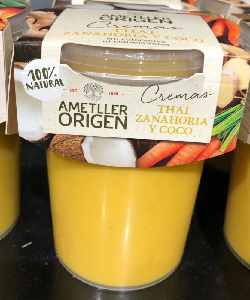 Crema Thai zanahoria y coco