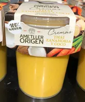 Crema Thai zanahoria y coco