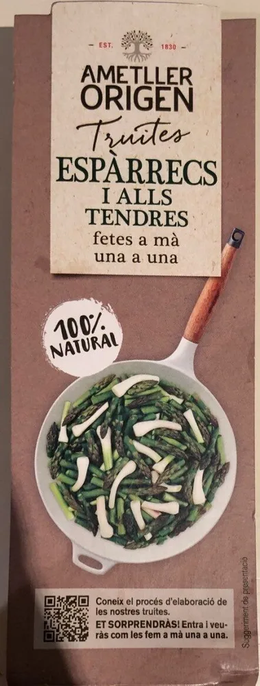 Tortilla de espárragos y ajos tiernos