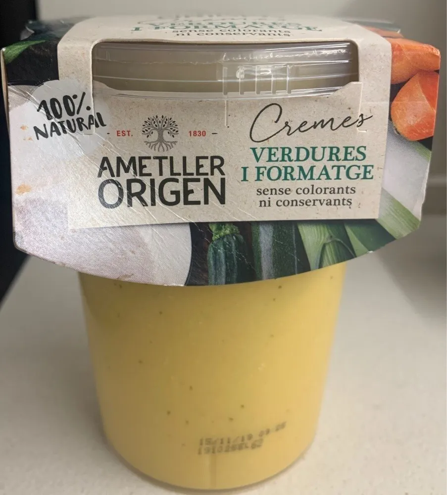Crema verduras y queso