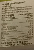 Yogurt de Oveja Semidesnatado