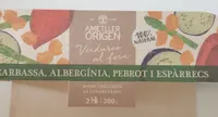 Carbassa, albergínia, pebrot i espàrrecs