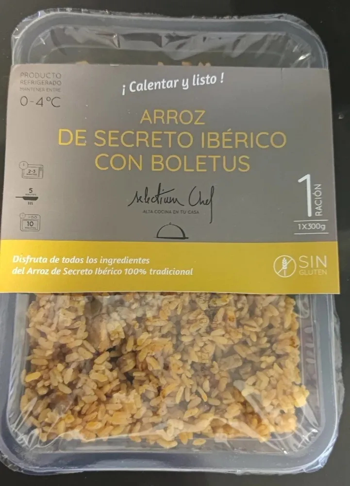 Arroz de secreto ibérico con boletus