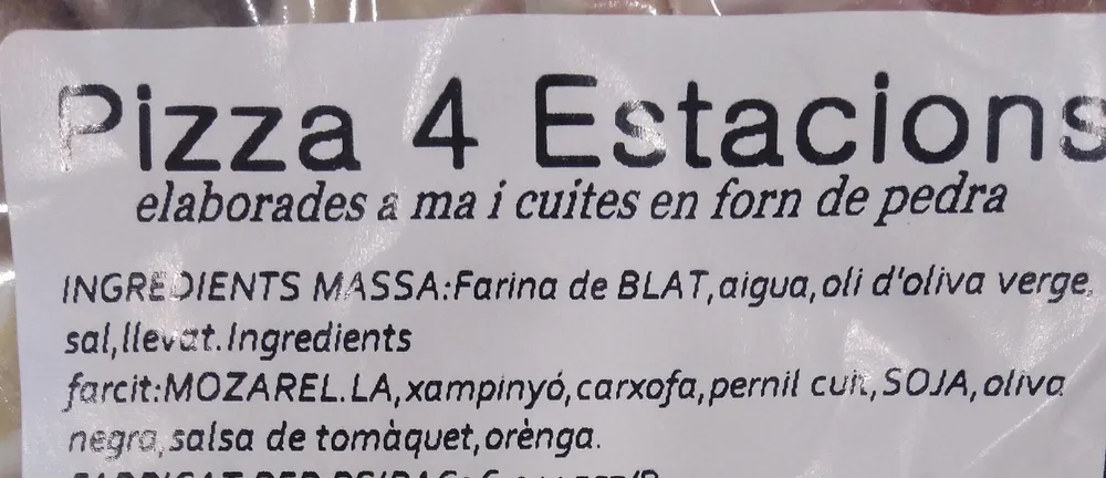 Pizza 4 estaciones
