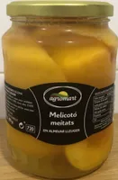 Mitades de melocoton en almíbar ligero
