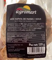 Mini xapata de pasas y nueces