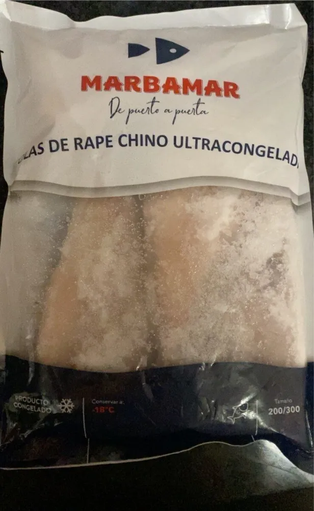 Colas de rape chino ultracongeladas