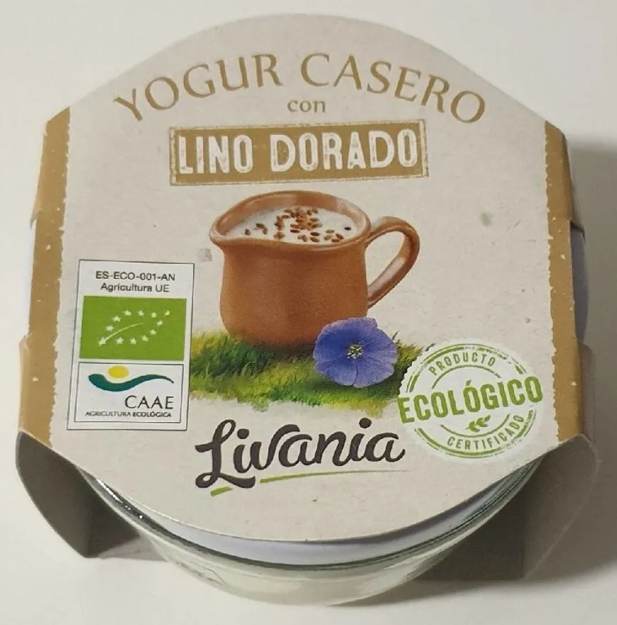 Yogur casero con lino dorado