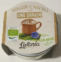 Yogur casero con lino dorado