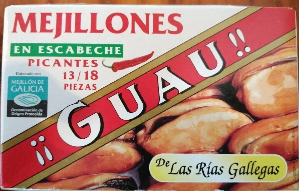 Mejillones en escabeche picantes