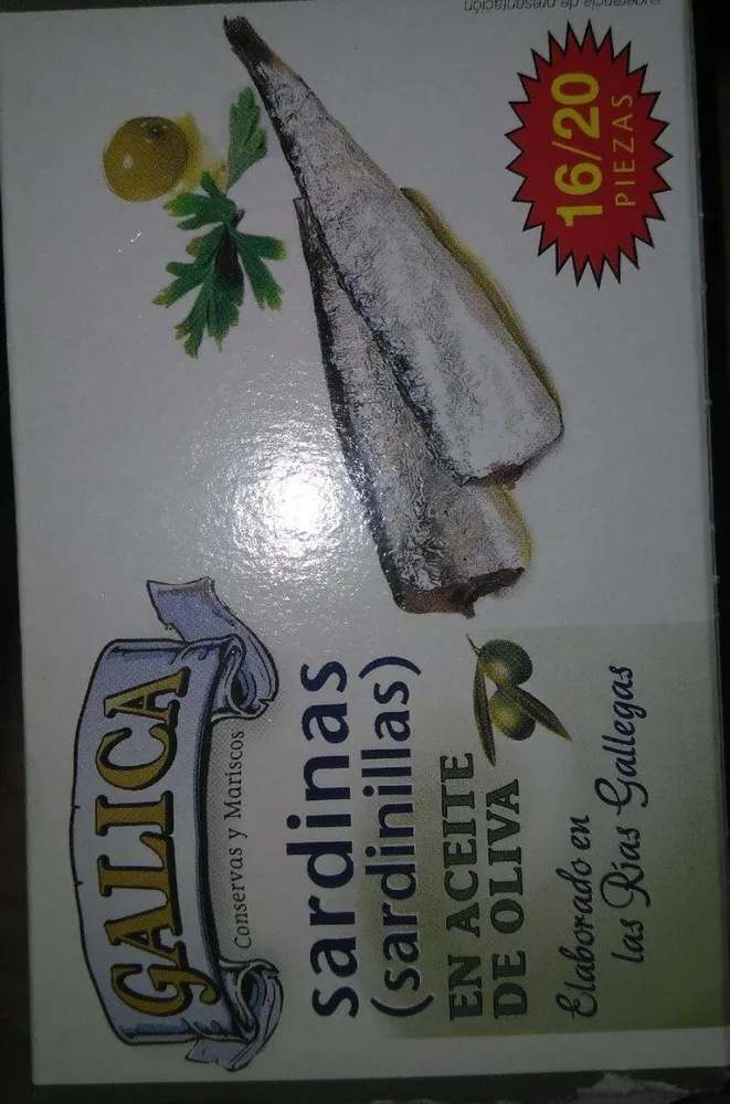 Sardinas (sardinillas) en aceite de oliva