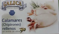 Calamares(chipirones) rellenos en aceite de oliva
