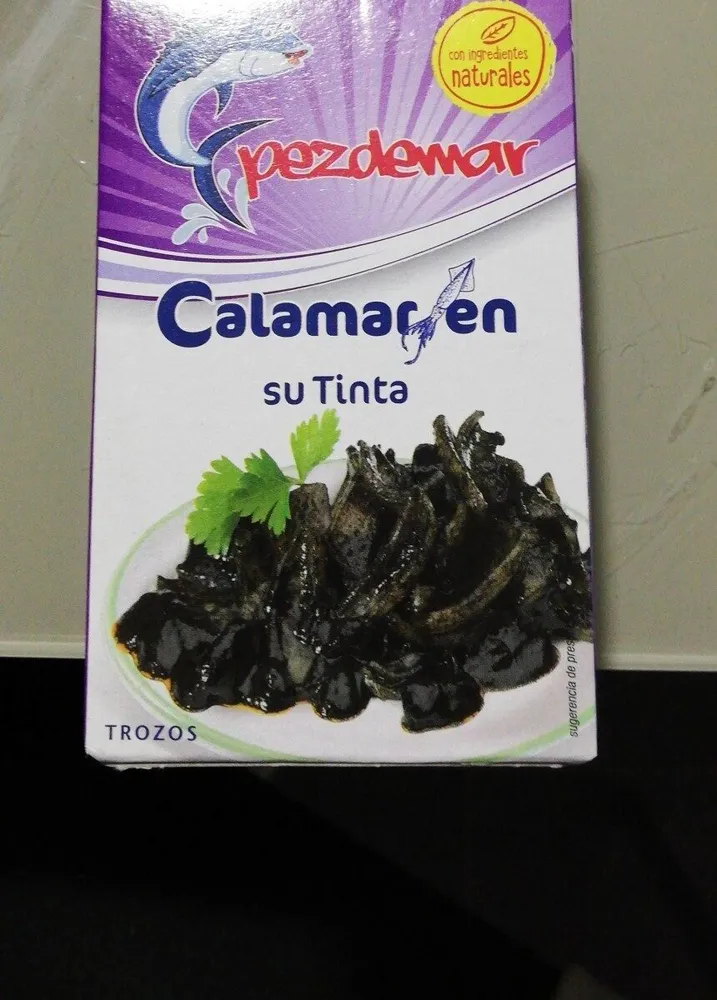 Calamar en su tinta